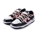 [Custom Strawberry Cheese]  Dunk Skateboarding Shoes Women's Low-top Black/pink - Image 3