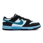 [Custom Peacock Blue]  Dunk Skateboarding Shoes Unisex Low-top Black - Image 2