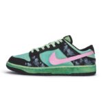 [Custom Female Ghost]  Dunk Skateboarding Shoes Women's Low-top Black/pink - Image 2