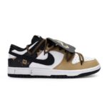 [Custom Wolfe Smile Warrior]  Dunk Skateboarding Shoes Unisex Low-top Brown - Image 2