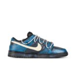 [Custom Blue Iceberg]  Dunk Skateboarding Shoes Unisex Low-top Black/Blue - Image 2