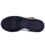 [Custom Female dragon carp]  Dunk Skateboarding Shoes Women's Low-top Brown/white/gold - Image 5