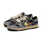 [Custom Dazzling grey and black]  Dunk Skateboarding Shoes Unisex Low-top Gray/Black - Image 3