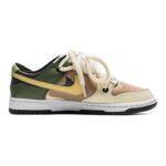 [Custom Female Grassland Ghost S-BOX]  Dunk Skateboarding Shoes Women's Low-top Brown/Green - Image 2