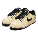 [Custom Energy smiling Face]  Dunk Skateboarding Shoes Women's Low-top Beige - Image 3