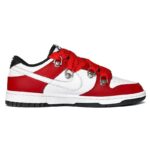 [Custom The auspicious dragon is jubilant]  Dunk Skateboarding Shoes Women's Low-top Pink/White/Black - Image 2