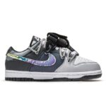 [Custom Northern Lights]  Dunk Skateboarding Shoes Low-top Grey/black - Image 4