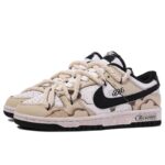 [Custom The Greater Times]  Dunk Skateboarding Shoes Unisex Low-top Brown/White - Image 4