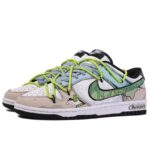 [Custom Dr. Crocodile]  Dunk Skateboarding Shoes Unisex Low-top Brown/green/blue - Image 2