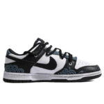 [Custom Women's model "Thousand Miles of the Vast Sea" S-BOX]  Dunk Skateboarding Shoes Women's Low-top Black/Blue - Image 3