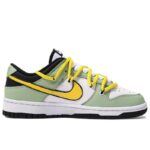 [Custom Green Comet]  Dunk Skateboarding Shoes Unisex Low-top Green/yellow/white - Image 4