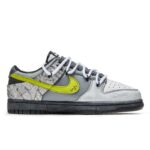 [Custom Hiking]  Dunk Skateboarding Shoes Unisex Low-top Grey/green - Image 4