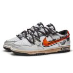 [Custom Sunrise]  Dunk Skateboarding Shoes Unisex Low-top Gray - Image 2
