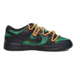 [Custom Luminous flame female S-BOX]  Dunk Skateboarding Shoes Women's Low-top Black/Green - Image 2