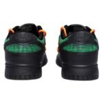 [Custom Luminous flame female S-BOX]  Dunk Skateboarding Shoes Women's Low-top Black/Green - Image 4