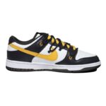 [Custom Yellow Lightning Girl]  Dunk Skateboarding Shoes Women's Low-top Black/White/Yellow - Image 3