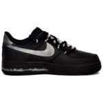 [Custom Revere the distance]  Air Force 1 Skateboarding Shoes Unisex Low-top Black - Image 2