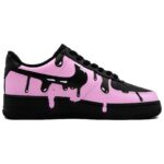 [Custom Ink-soluble electro-light powder]  Air Force 1 Skateboarding Shoes Unisex Low-top Pink - Image 2