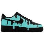 [Custom Dissolved ink electric light green]  Air Force 1 Skateboarding Shoes Unisex - Image 2