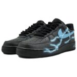 [Custom Blue electric light]  Air Force 1 Skateboarding Shoes Unisex - Image 3