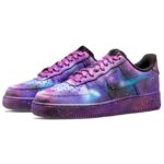 [Custom Dream Space]  Air Force 1 Skateboard Shoes Unisex Low-Top Purple/Blue/White - Image 3