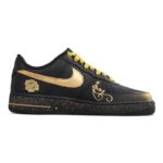 [Custom Black gold rose]  Air Force 1 Skateboarding Shoes Men - Image 2