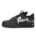 [Custom VAM Darth Vader Shark]  Air Force 1 Skateboard Shoes Unisex Low-Top Gold