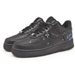 [Custom Star Constellation 1.0]  Air Force 1 Skateboard Shoes Unisex Low-Top Black/White/Blue - Image 3