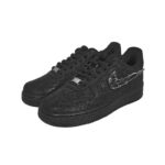 [Custom A man with silver wings and a starry sky]  Air Force 1 Skateboard Shoes Unisex Low-Top Black/Silver - Image 3