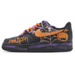 [Custom Surprise Pumpkin]  Air Force 1 Skateboard Shoes Unisex Low-Top Black/Purple/Orange - Image 2