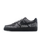 [Custom Silver little monster]  Air Force 1 Skateboarding Shoes Unisex Low-top Black/silver