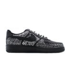 [Custom Silver little monster]  Air Force 1 Skateboarding Shoes Unisex Low-top Black/silver - Image 2
