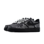 [Custom Silver little monster]  Air Force 1 Skateboarding Shoes Unisex Low-top Black/silver - Image 3