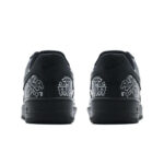 [Custom Silver little monster]  Air Force 1 Skateboarding Shoes Unisex Low-top Black/silver - Image 4