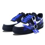 [Custom "OK band"]  Air Force 1 Skateboarding Shoes Men Low-top Blue - Image 3