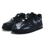 [Custom Black and white hand bones]  Air Force 1 Skateboarding Shoes Men - Image 3