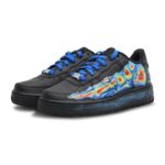 [Custom Men's thermal imaging]  Air Force 1 Skateboarding Shoes Unisex Low-top Black/Blue - Image 3