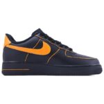 [Custom Orange radio wave]  Air Force 1 Skateboard Shoes Unisex Low-Top Black Orange - Image 2
