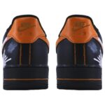 [Custom Orange radio wave]  Air Force 1 Skateboard Shoes Unisex Low-Top Black Orange - Image 4