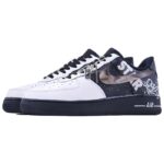 [Custom Wandering in the universe]  Air Force 1 Skateboard Shoes Unisex Low-Top Beige/Brown - Image 3