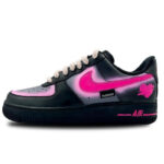 [Custom Neon mark]  Air Force 1 Skateboarding Shoes Men Low-top Black
