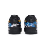 [Custom The same style for both men and women: tiger roar and Dragon roar]  Air Force 1 Skateboard Shoes Unisex Low-Top Blue/Yellow - Image 4