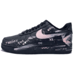 [Custom Pink Fin Night Shadow]  Air Force 1 Skateboard Shoes Unisex Low-Top Pink