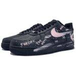 [Custom Pink Fin Night Shadow]  Air Force 1 Skateboard Shoes Unisex Low-Top Pink - Image 3