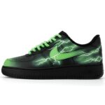 [Custom Flowing blue lightning]  Air Force 1 Skateboarding Shoes Unisex Low-top - Image 11