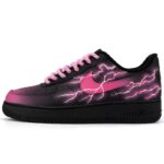[Custom Flowing blue lightning]  Air Force 1 Skateboarding Shoes Unisex Low-top - Image 6