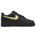 [Custom Red and Golden Cloud Dragon]  Air Force 1 Skateboarding Shoes Men Low-top Black - Image 2