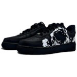 [Custom Soar through the clouds and mist]  Air Force 1 Skateboarding Shoes Unisex Low-top Black/white - Image 3