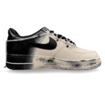 [Custom Desert Black Warrior]  Air Force 1 Skateboard Shoes Unisex Low-Top Black/Brown - Image 2