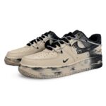 [Custom Desert Black Warrior]  Air Force 1 Skateboard Shoes Unisex Low-Top Black/Brown - Image 3